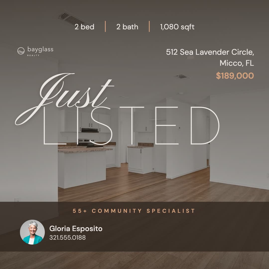 Just Listed square post from the manufactured home sample kit