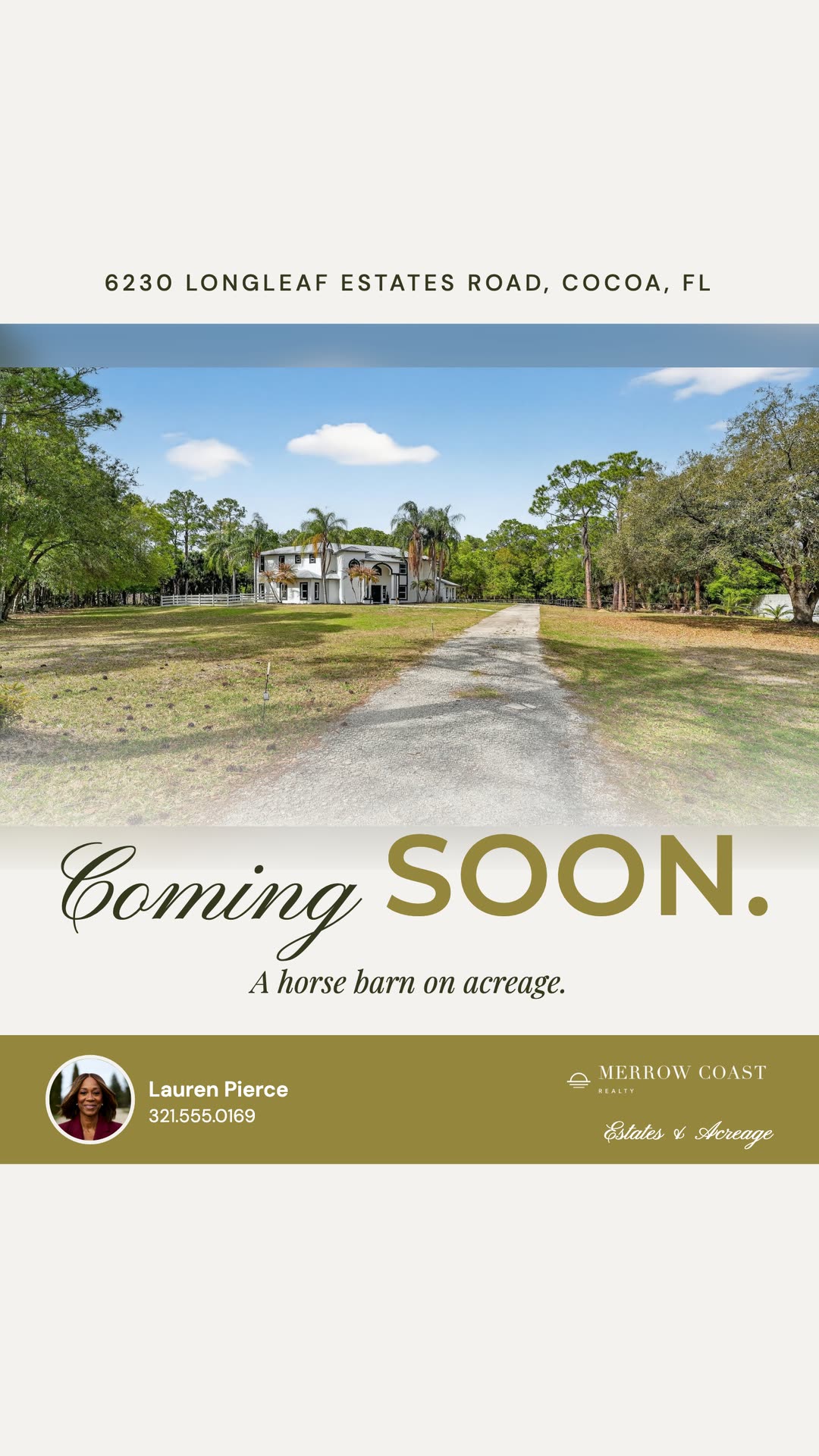 Coming Soon story from the estate on acreage sample kit