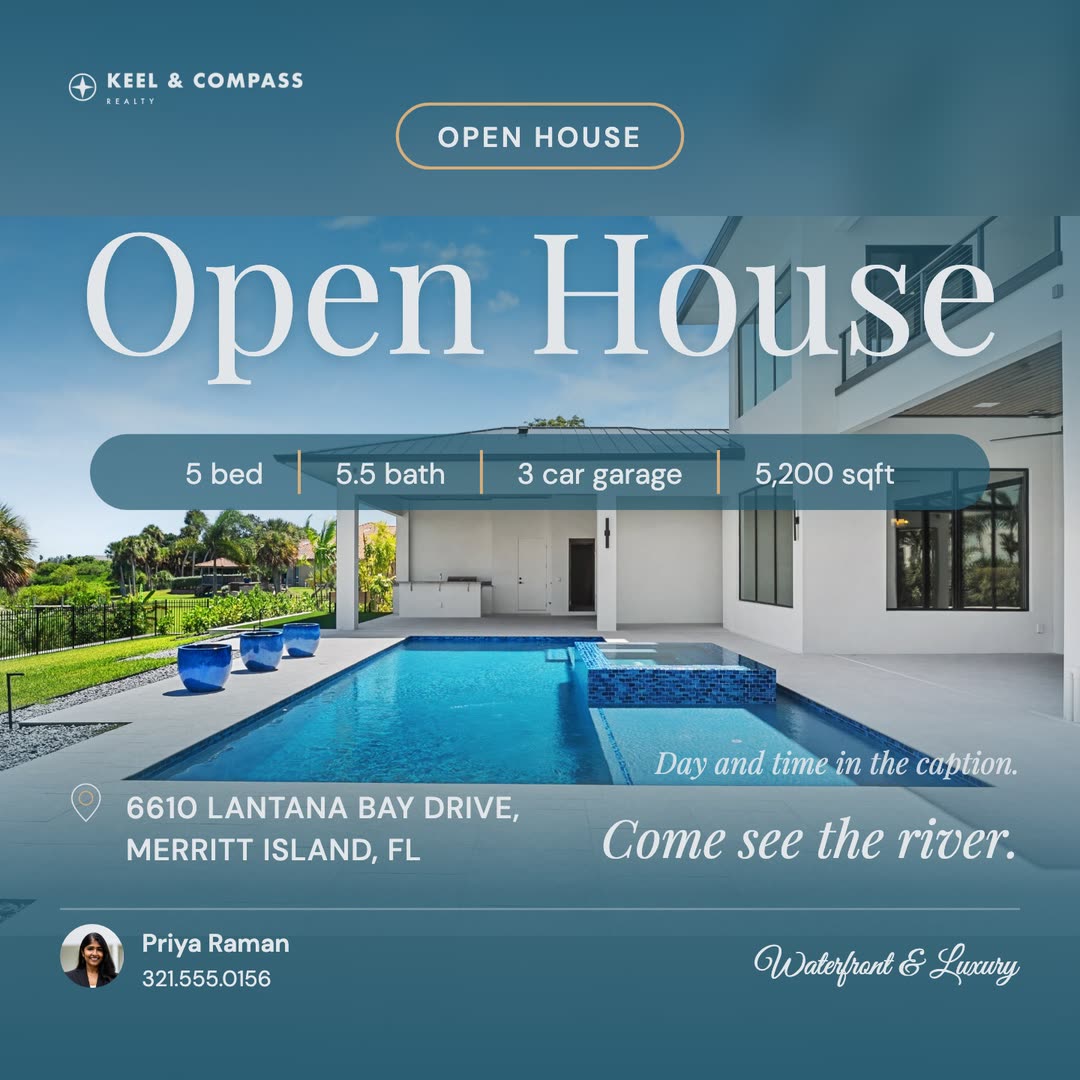 Open House square post from the modern waterfront estate sample kit